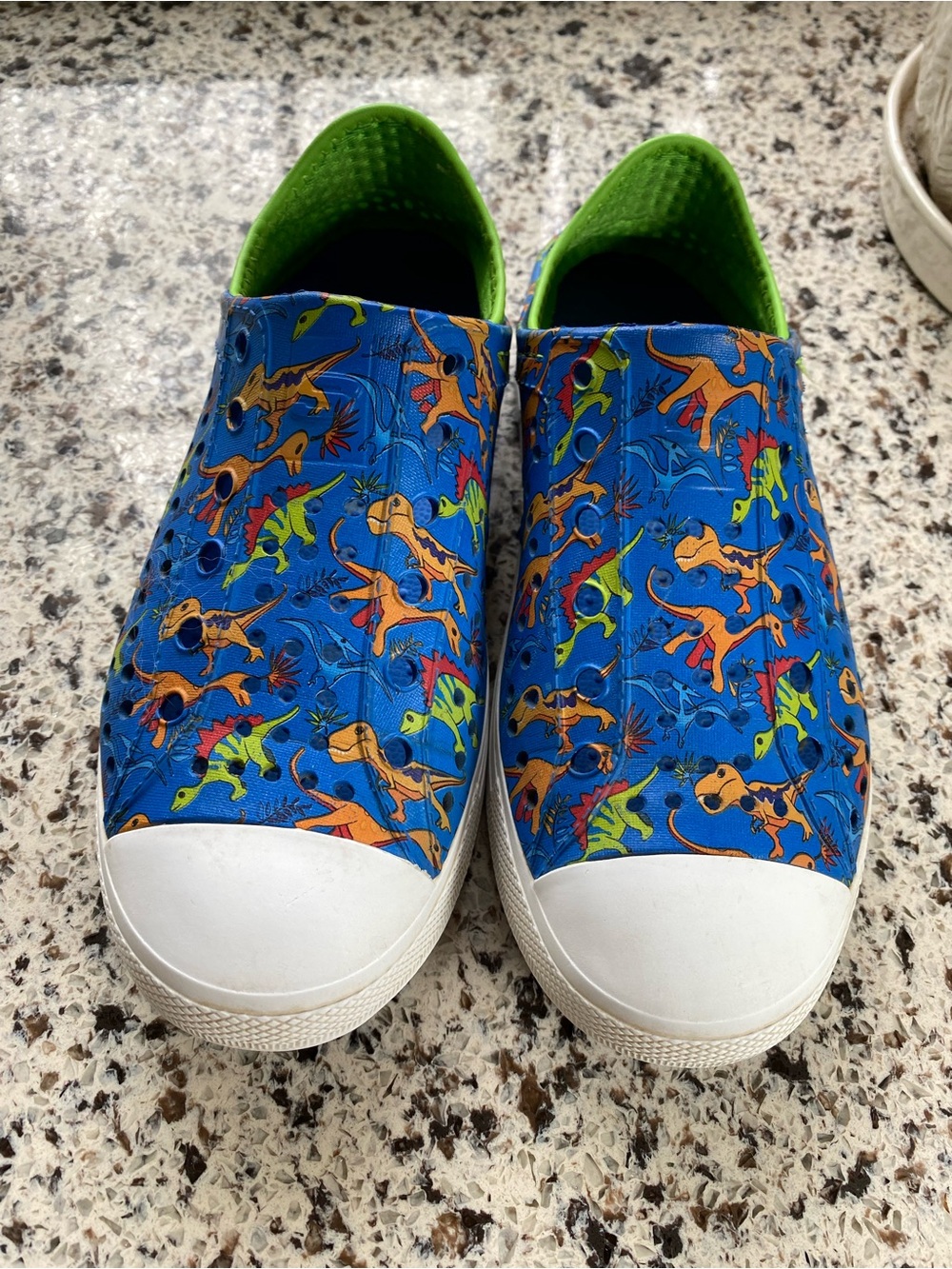SKECHERS Foamies Guzman Steps Slip On Sneakers Blue Dino Print 3